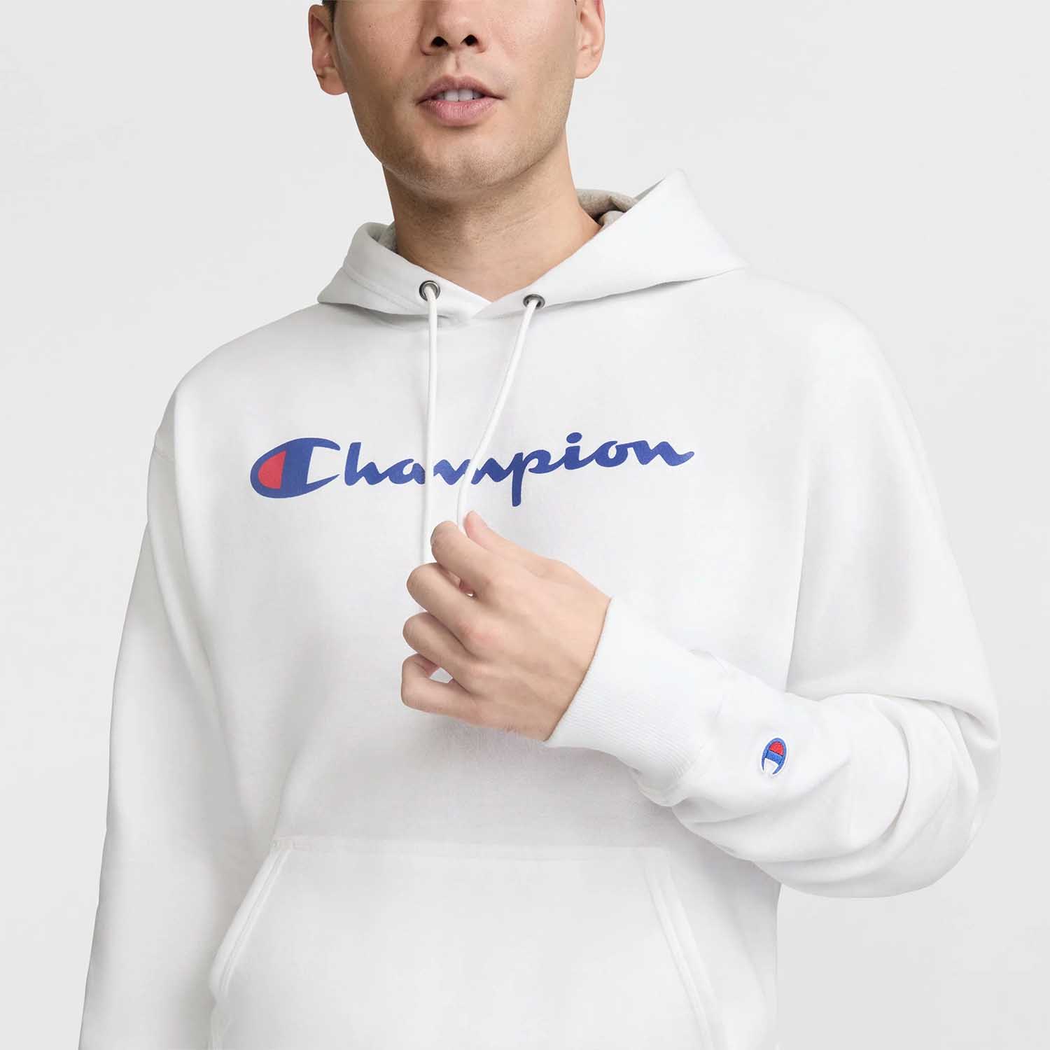 Poleron Hombre Champion Powerblend Graphic Blanco