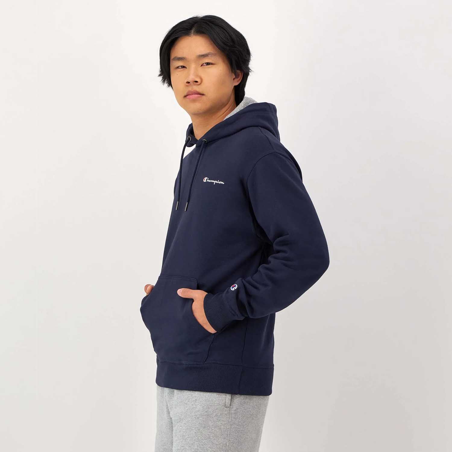Poleron Hombre Champion Hoodie Powerblend Graphic Azul