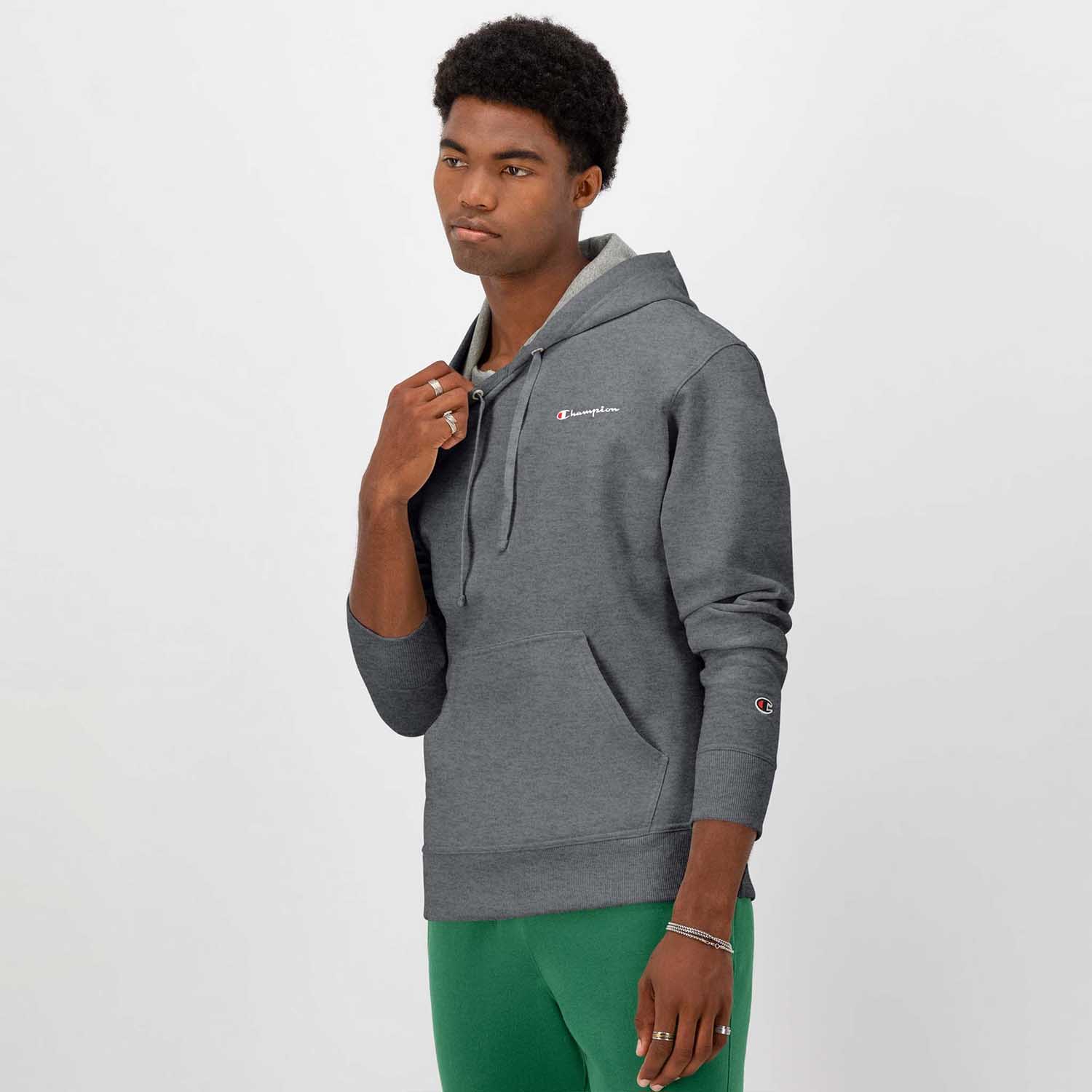 Poleron Hombre Champion Hoodie PG Fleece Gris