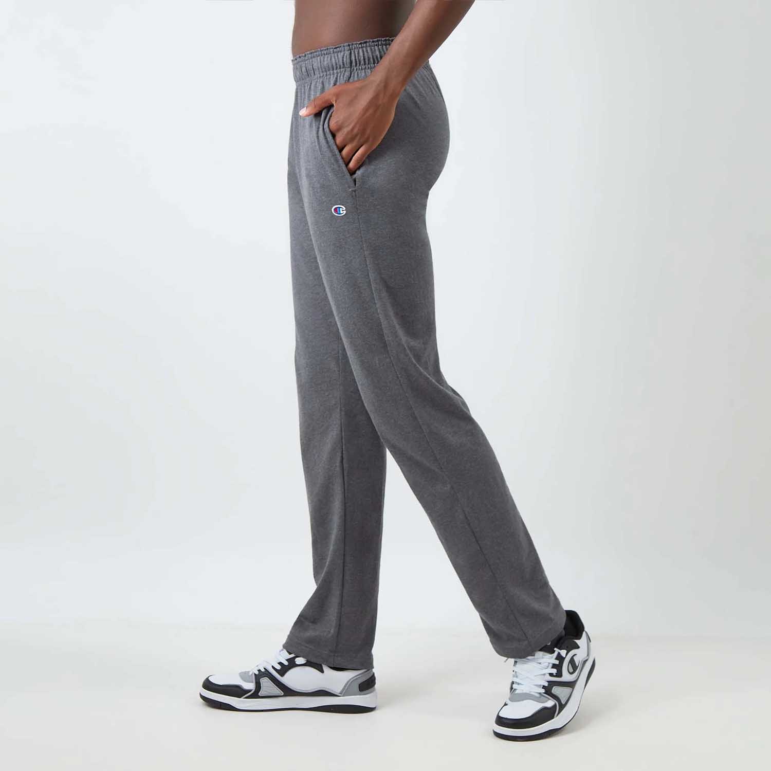 Jogger Hombre Champion Lightweight Open Bottom Gris