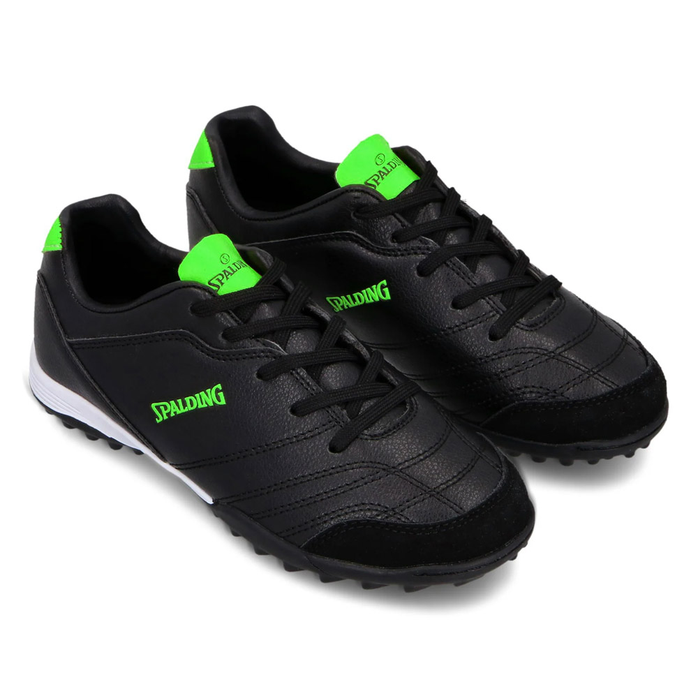 Zapatilla Baby Futbol Tf Junior Goal Verde Neon Negro