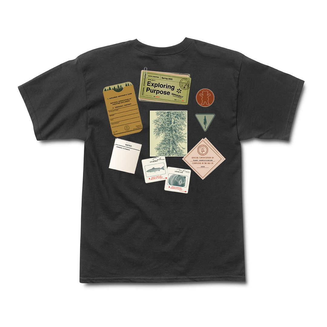 Polera Hombre Grizzly Griptape Bulletin Board Negro