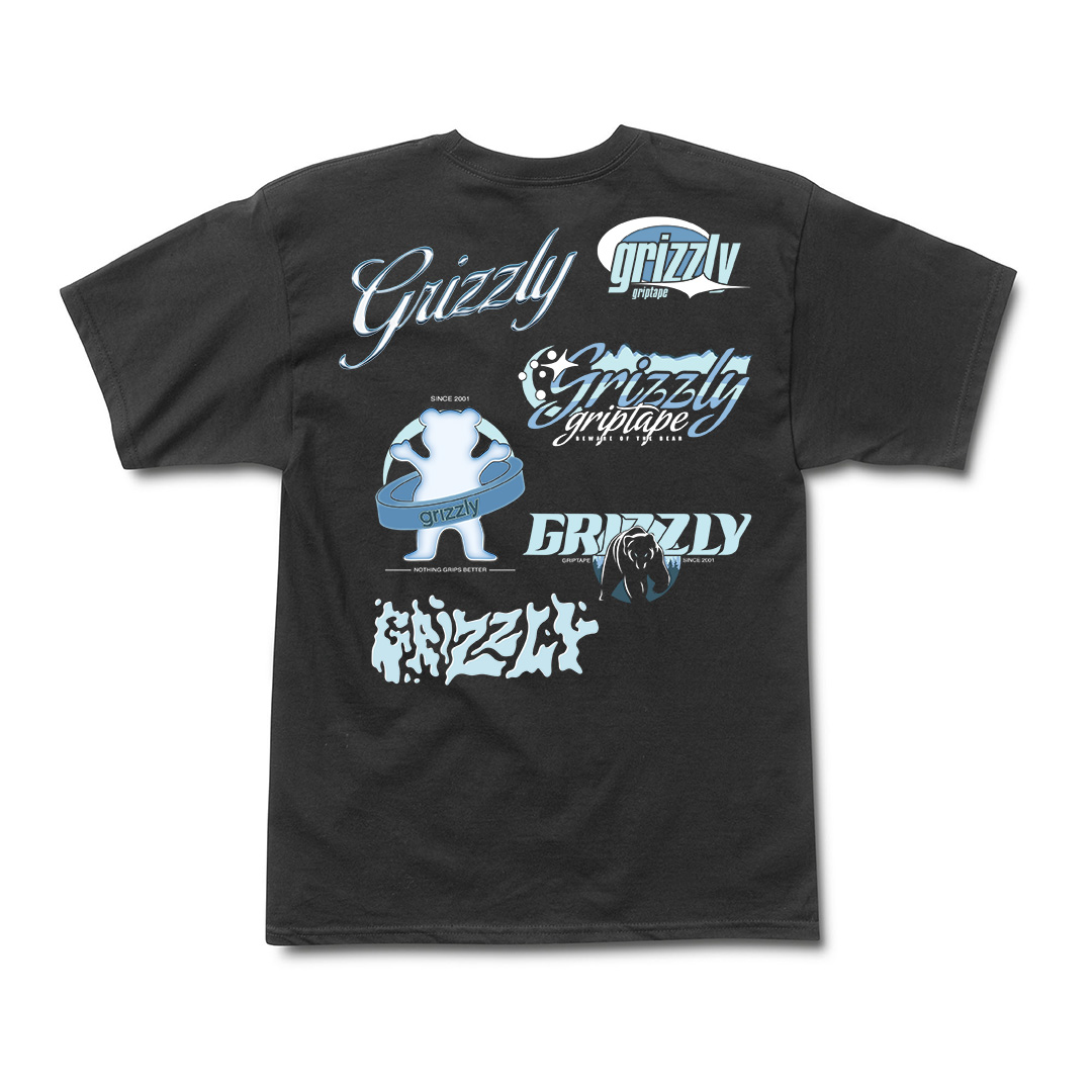 Polera Hombre Grizzly Griptape Glacier Negro