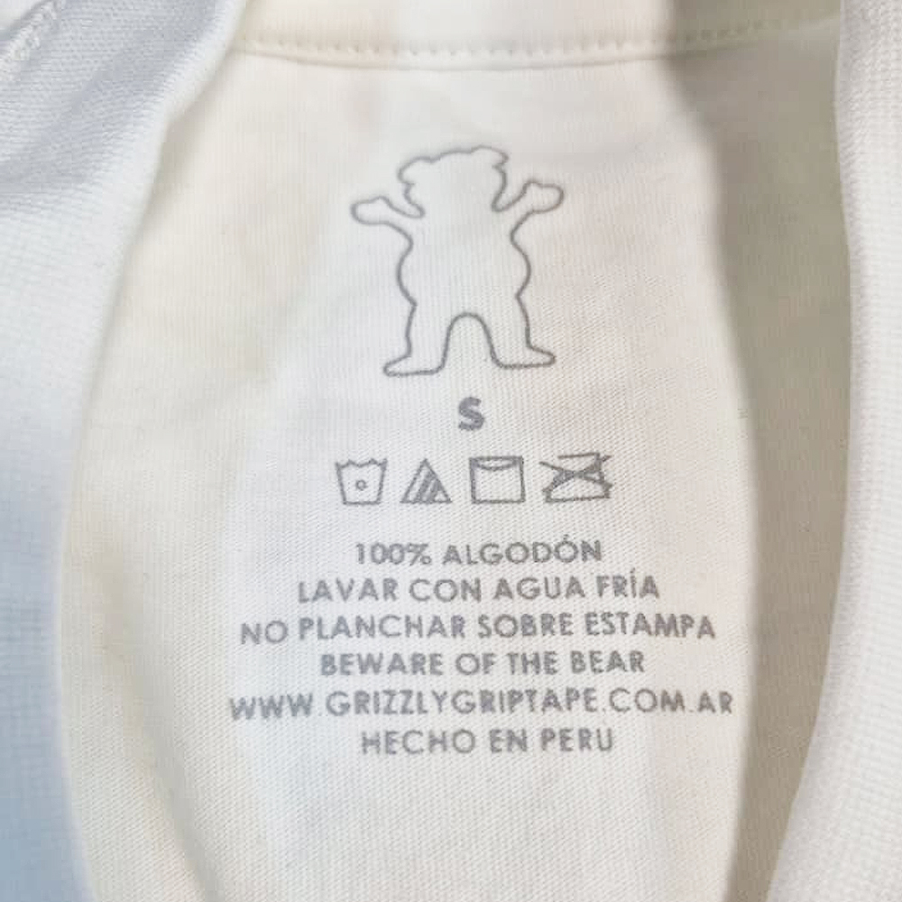 Polera Hombre Grizzly Griptape Earth Strong White