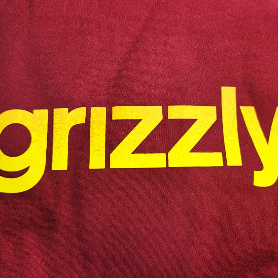 Poleron Hoodie Hombre Grizzly Griptape Lowercase Fadeaway Burdeo