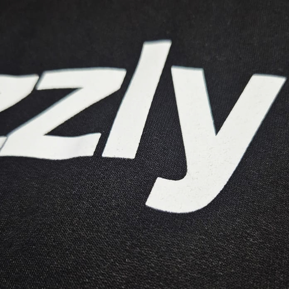 Poleron Hombre Grizzly Griptape Lowercase Fadeaway Negro