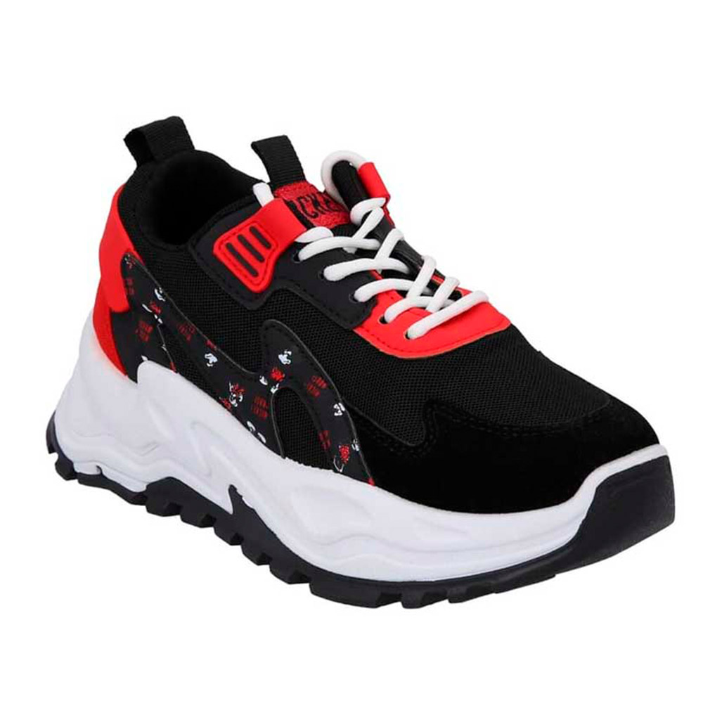 Zapatillas Deportivas Mickey Infantil Negro - Rojo