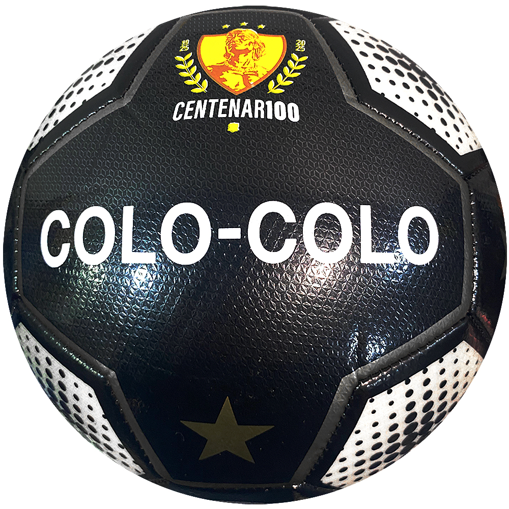 Balón Colo Colo Negro escudo blanco