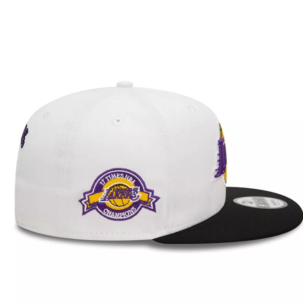 Jockey New Era 9FIFTY White Crown Patch NBA Los Angeles Lakers Black/White