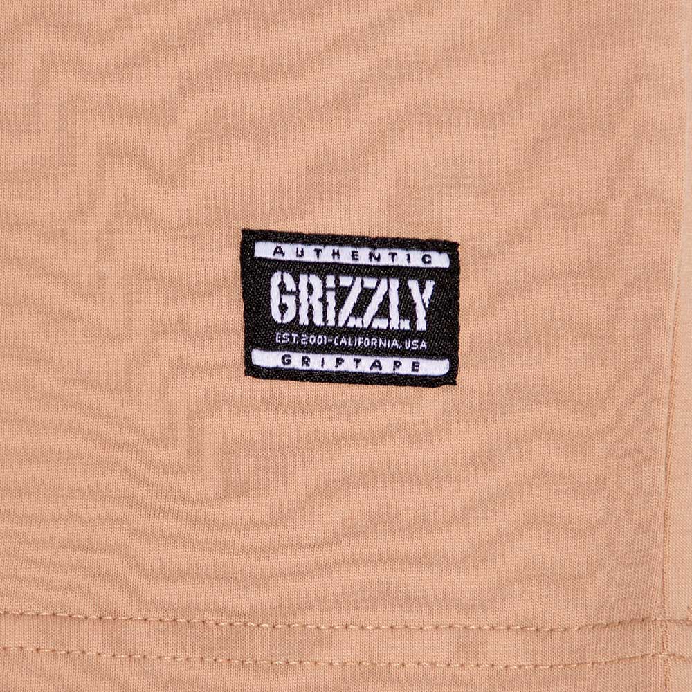 Polera Hombre Grizzly Griptape Embroidered Og Bear Cafe