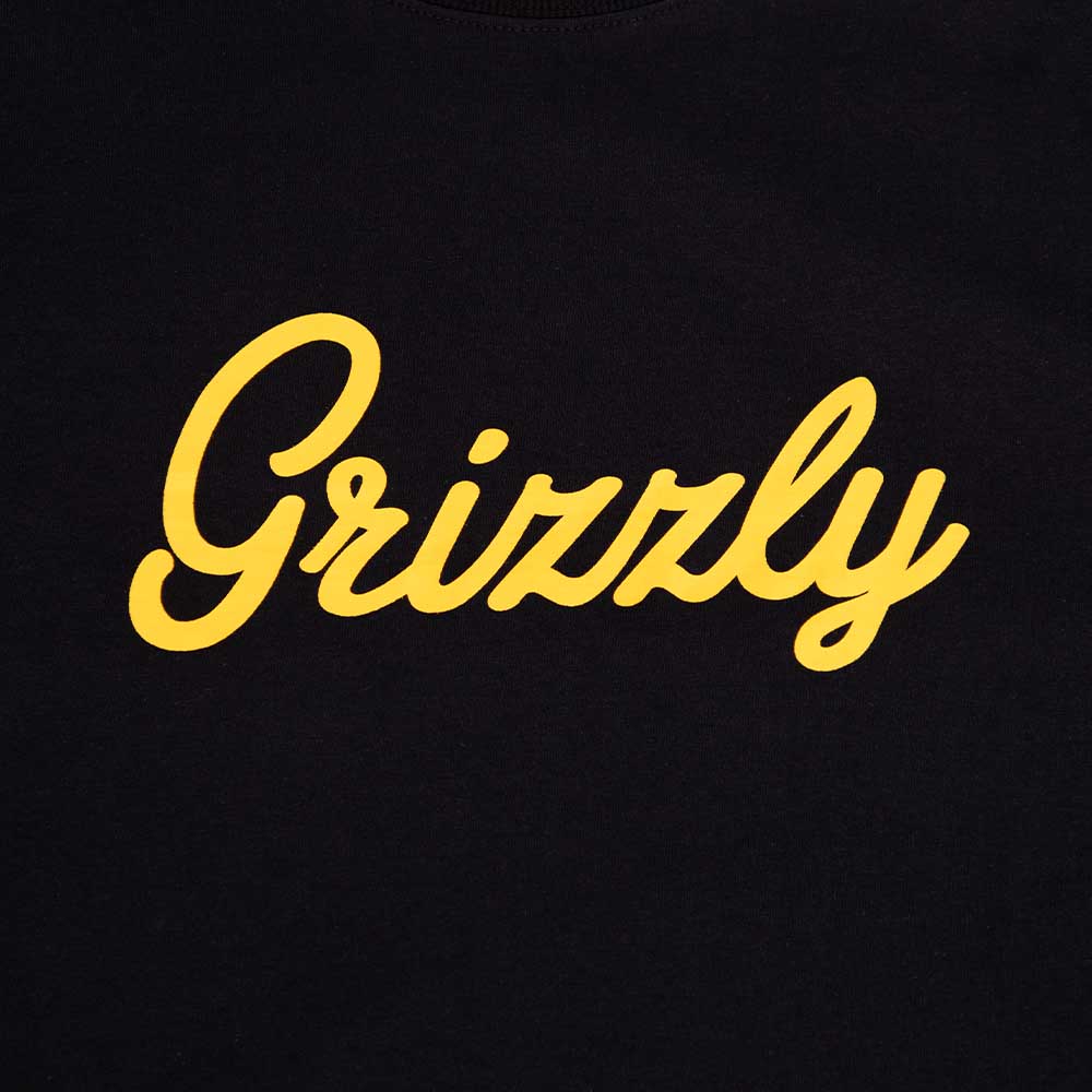 Polera Hombre Grizzly Griptape Print Script Negro