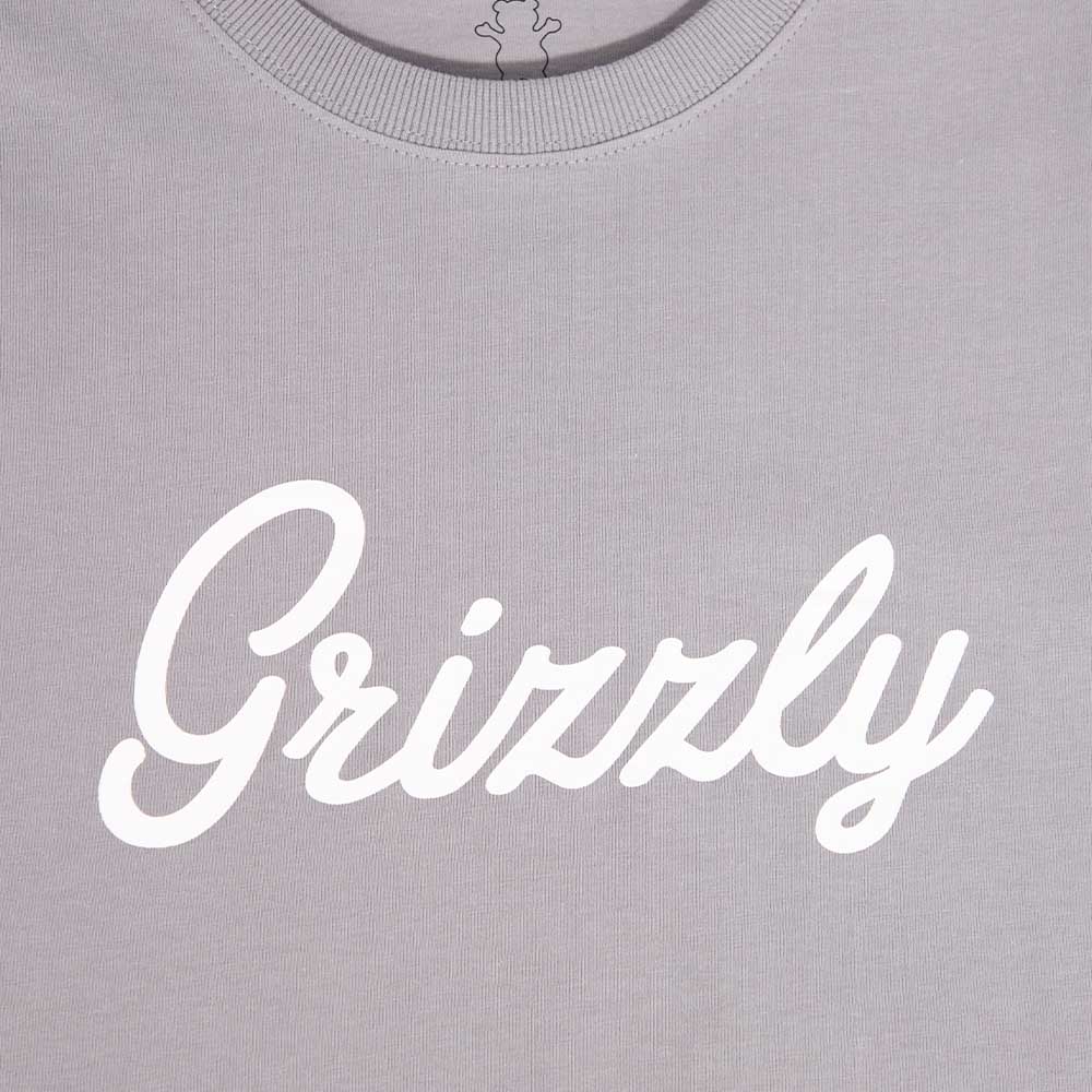 Polera Hombre Grizzly Griptape Print Script Gris