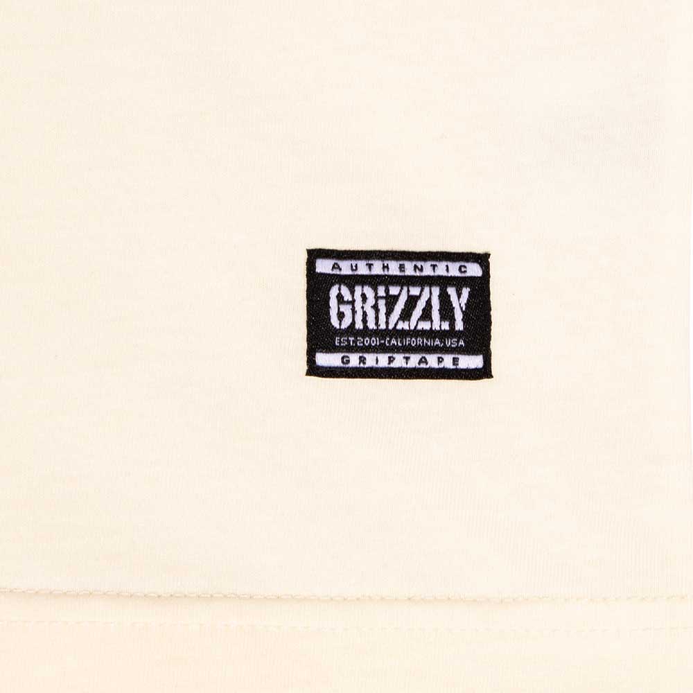 Polera Hombre Grizzly Griptape Print Script Logo Off White