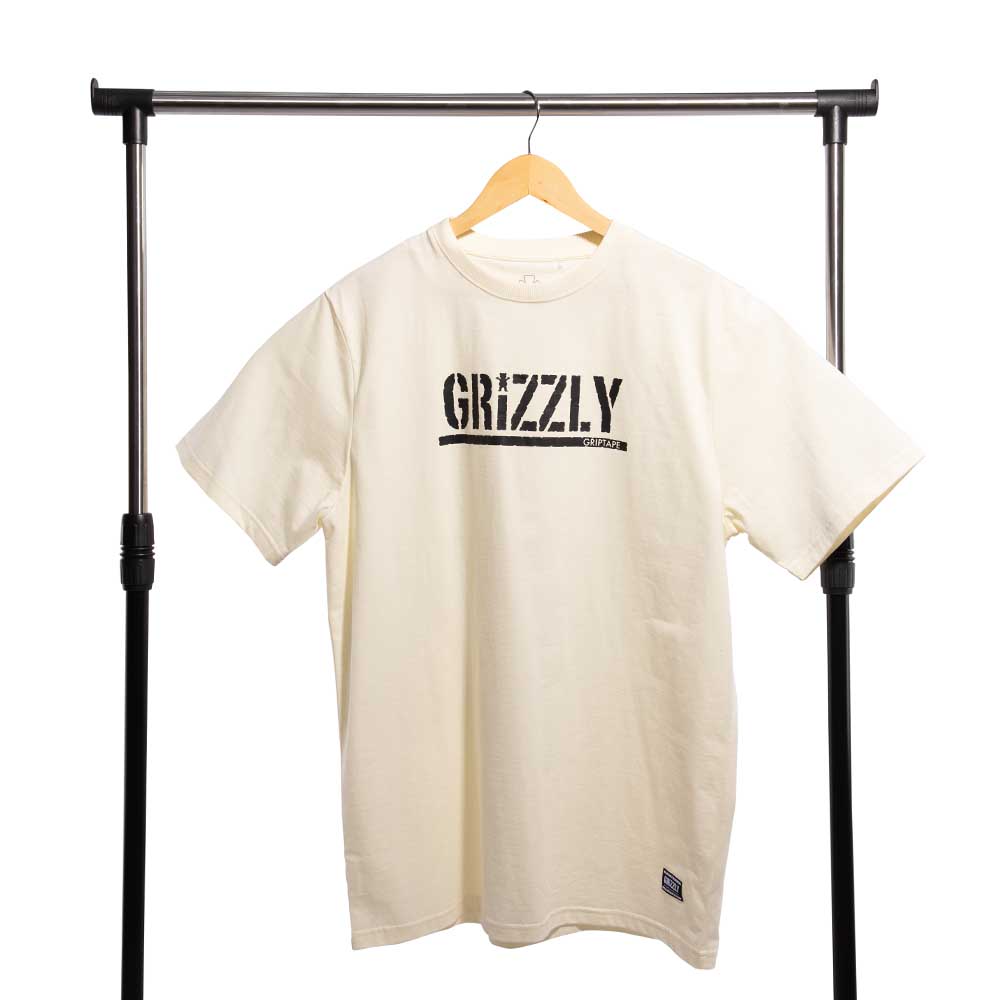 Polera Hombre Grizzly Griptape Print Script Logo Off White