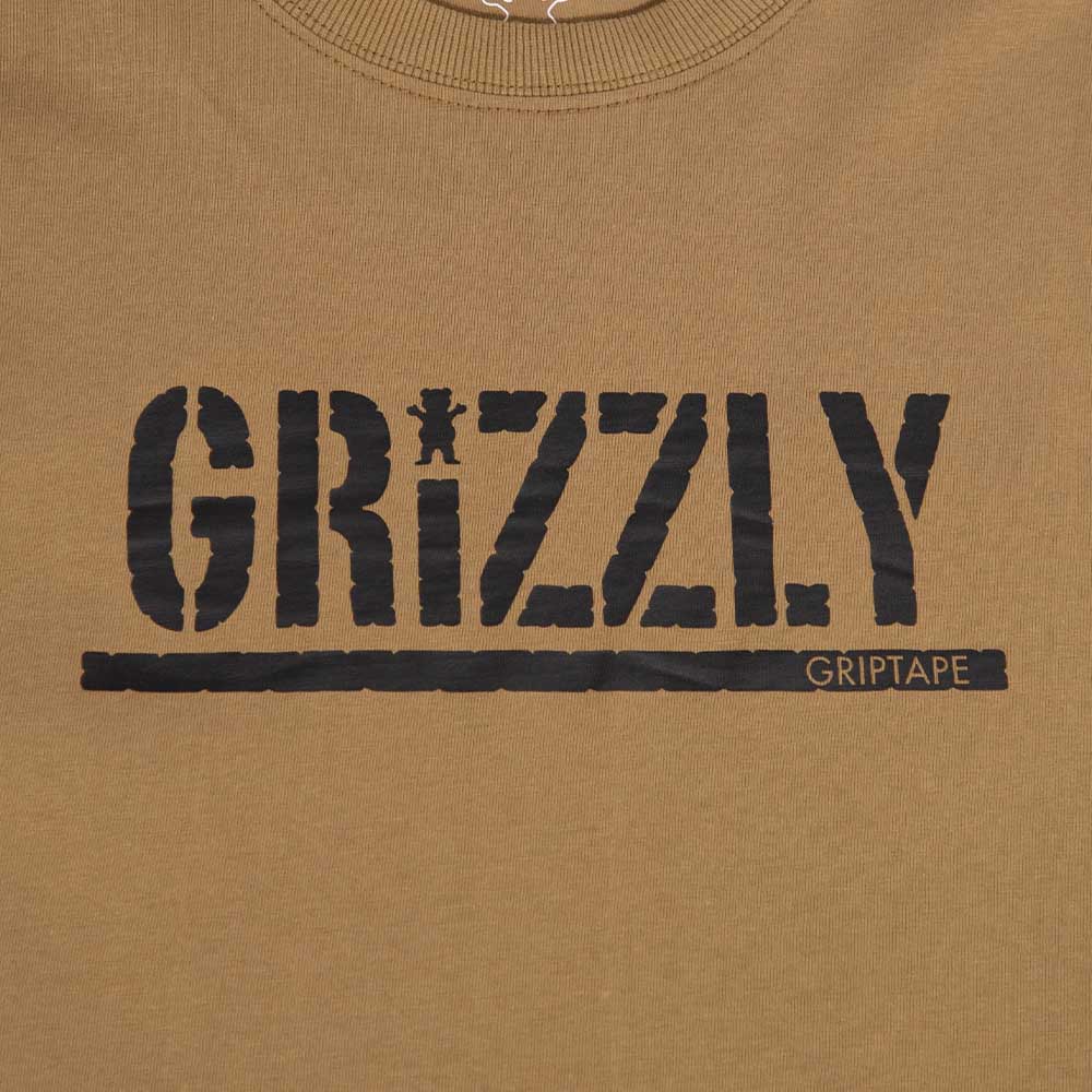 Polera Hombre Grizzly Griptape Print Script Logo Cafe