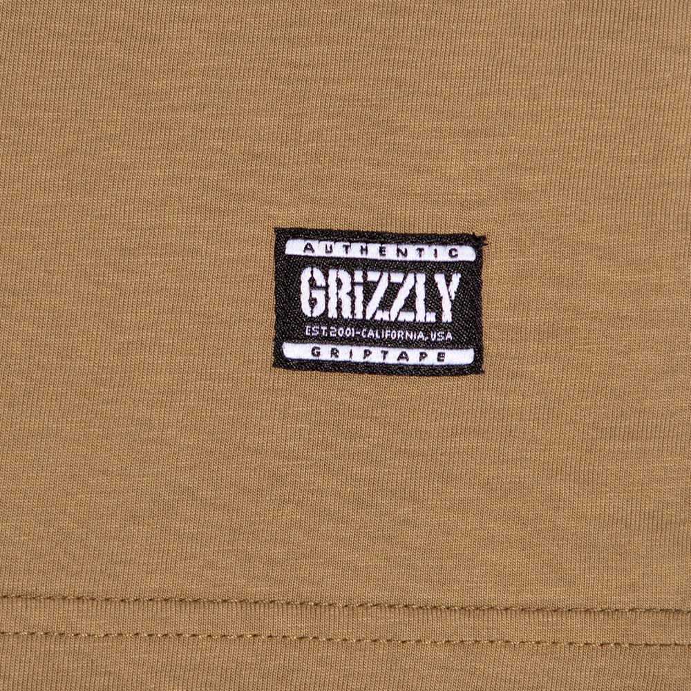 Polera Hombre Grizzly Griptape Print Script Logo Cafe