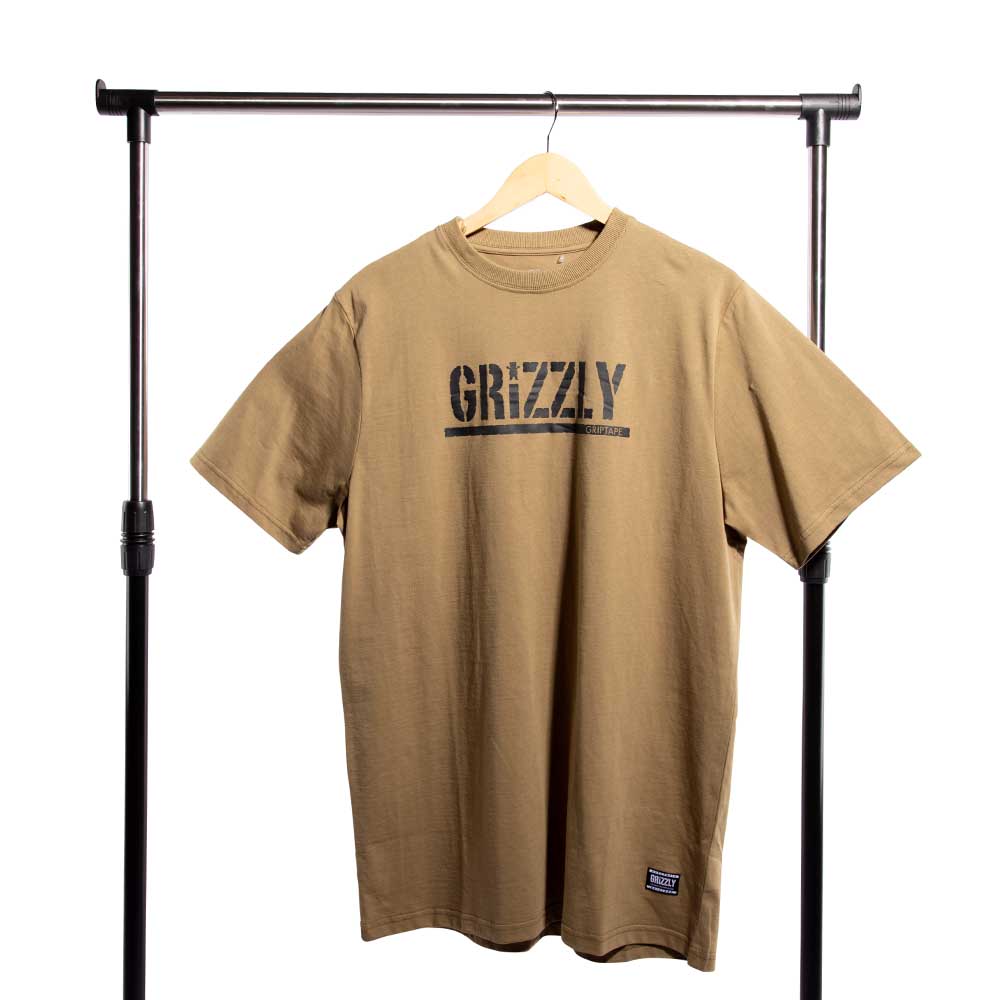 Polera Hombre Grizzly Griptape Print Script Logo Cafe