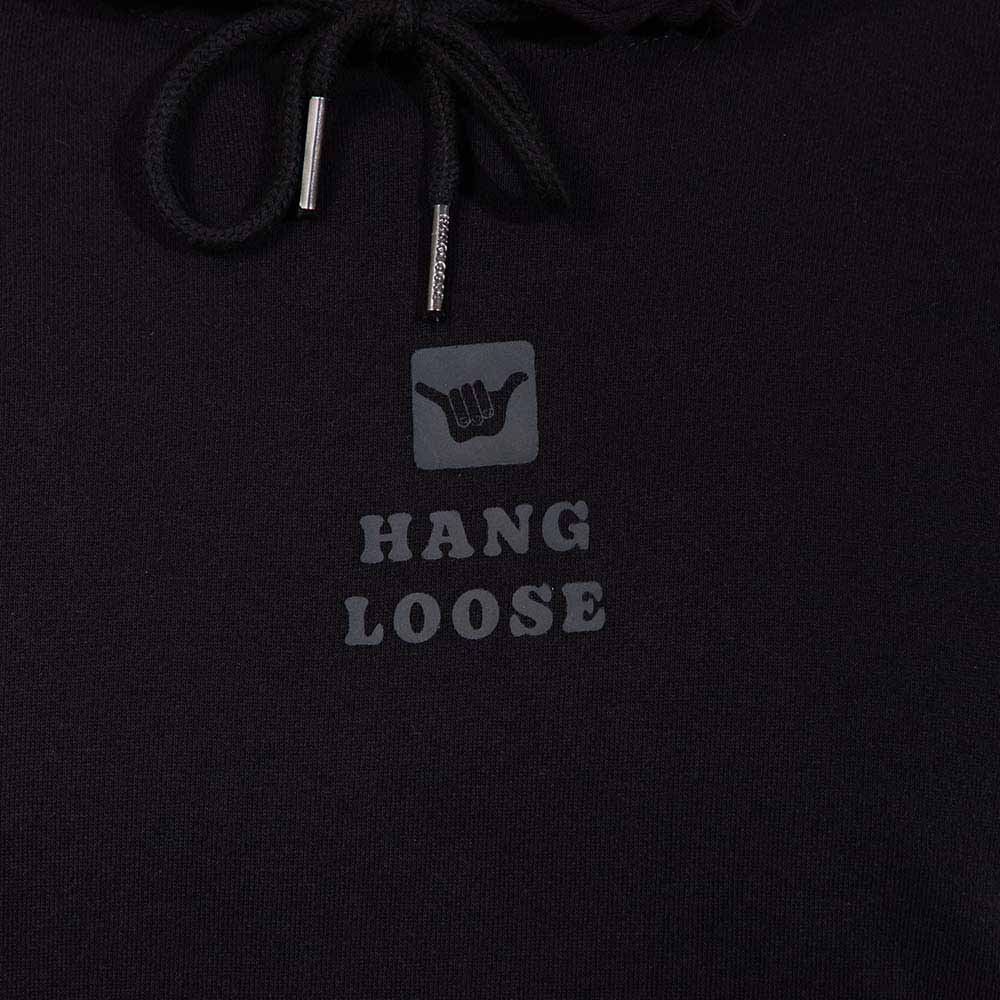 Poleron Hombre Hoodie Midlog Negro Hang Loose