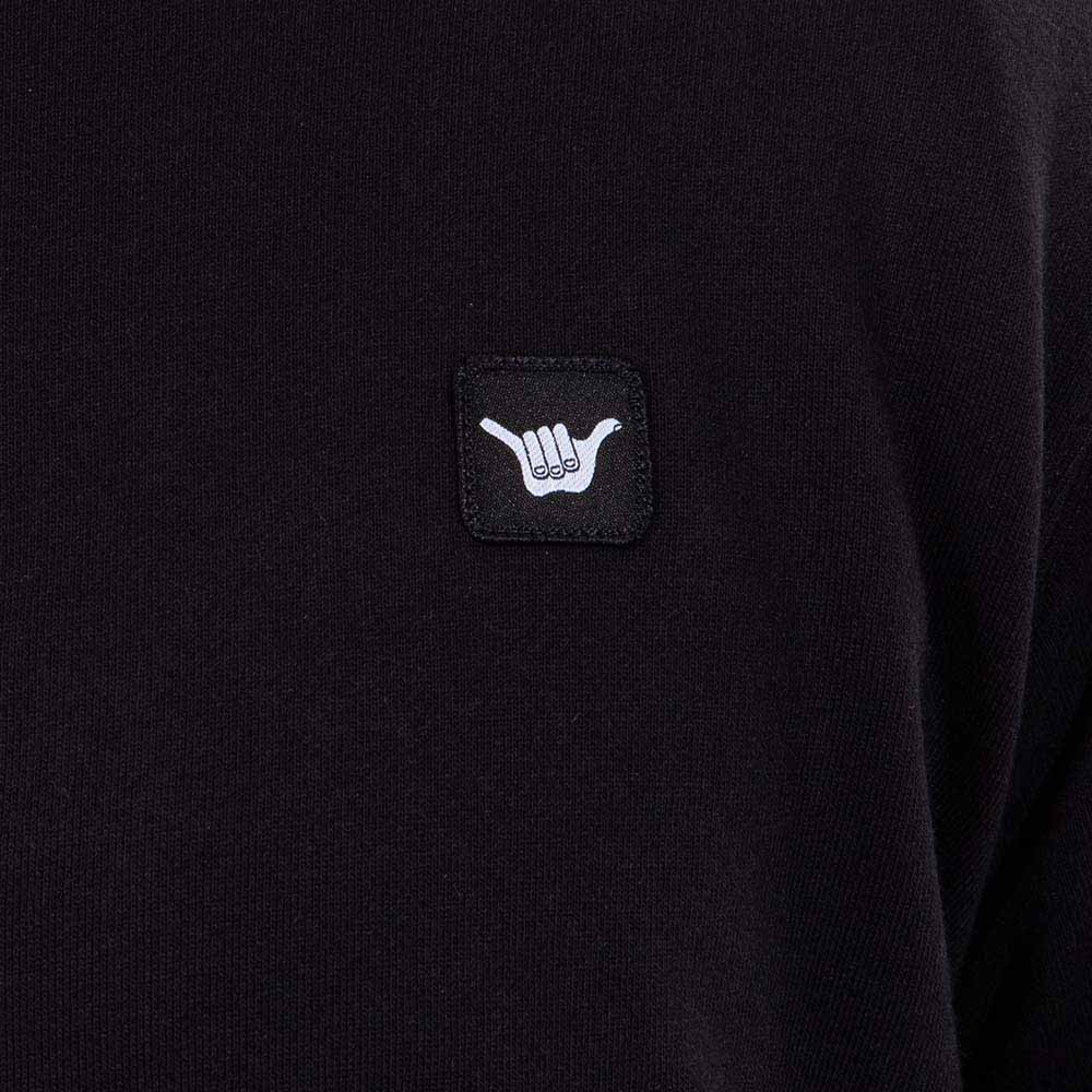 Poleron Hombre Crew Neck Minilogo Negro Hang Loose