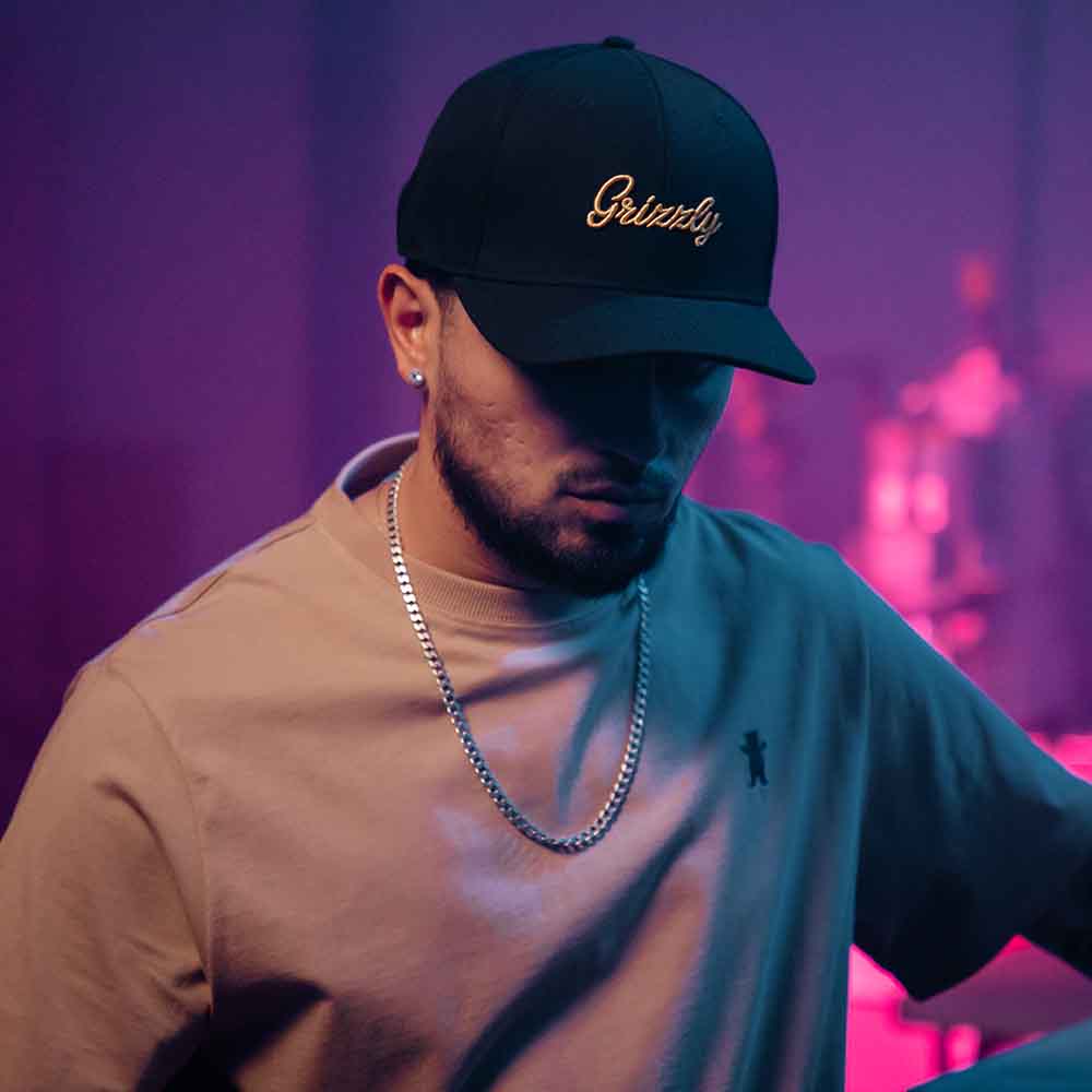 Jockey Grizzly Curvo Elastico Hat Direct Flat Embroidery