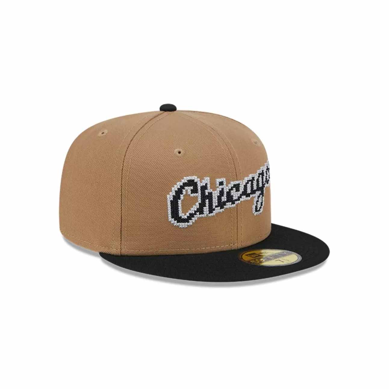 Jockey New Era 59FIFTY Chicago White Sox Classic 8-Bit Wordmark Beige