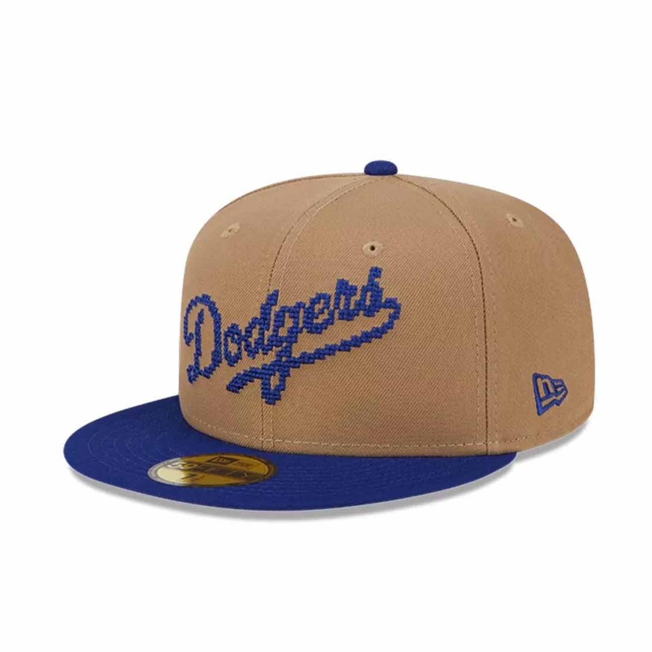 Jockey New Era 59FIFTY Los Angeles Dodgers MLB 8-Bit Wordmark Beige