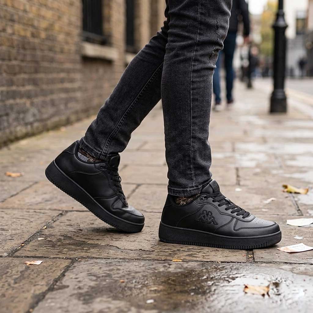 Zapatillas Escolares Negras Juveniles Kappa Logo Maserta Charc