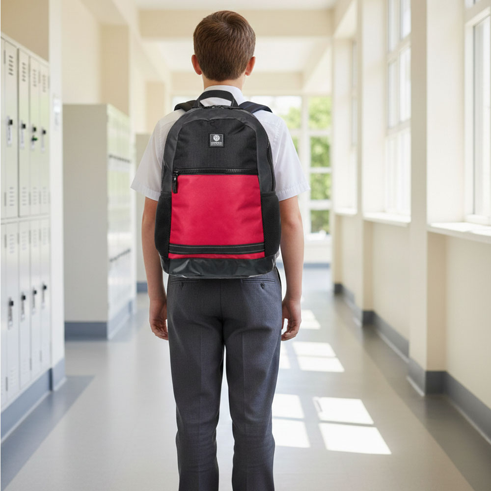 Mochila Escolar Element Action 21L Black Red