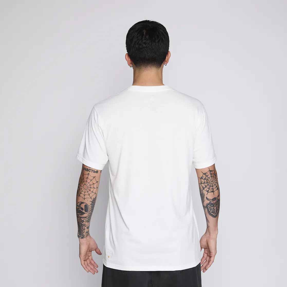 Polera Colo Colo Urbano Hombre Cacique Blanco Gris