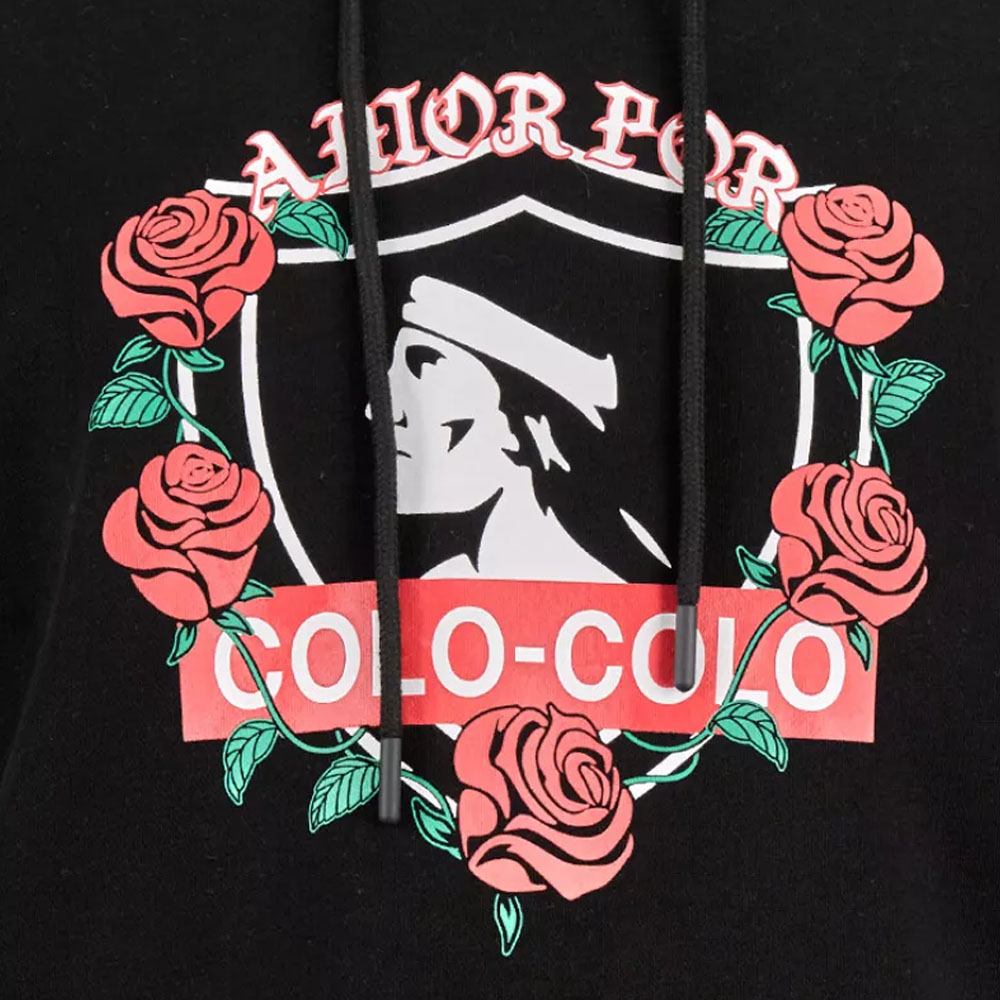 Poleron De Hombre Colo Colo Roses Urbano Negro