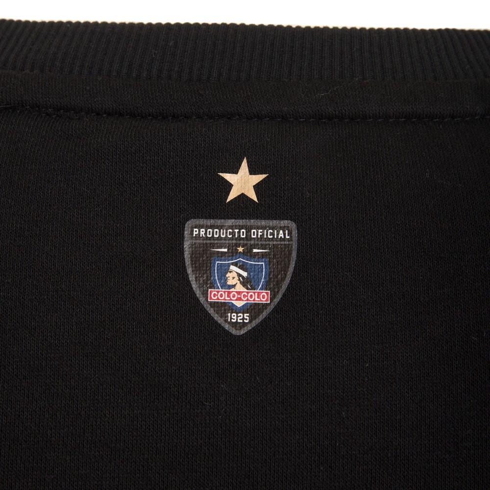 Poleron De Hombre Colo Colo Crew Indio Urbano Negro