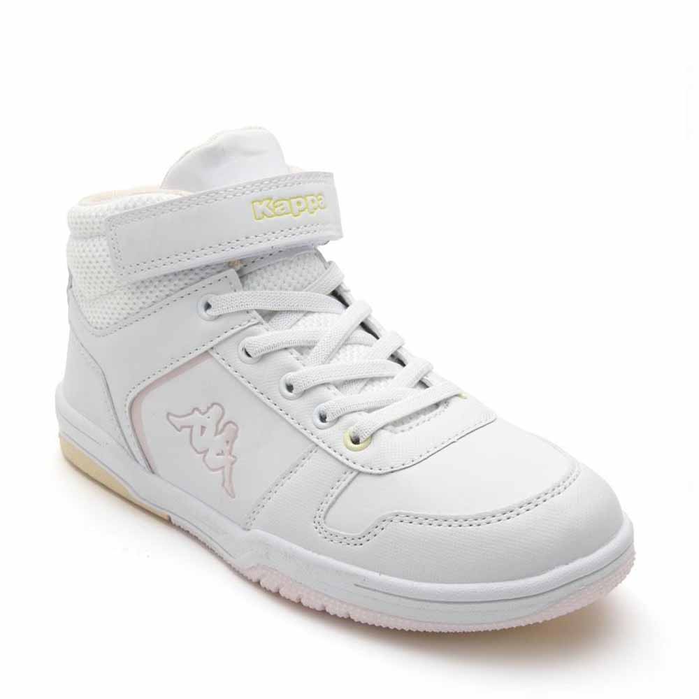 Zapatilla Urbana Niña Kappa Kary Mid Blanca Rosa Amarilla