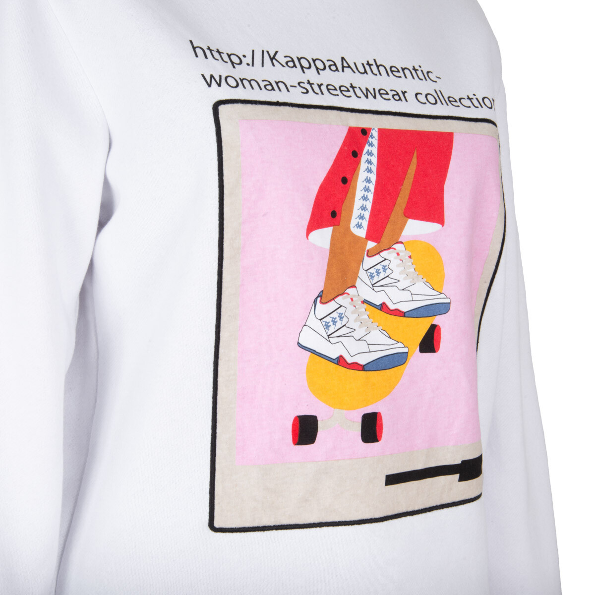 Poleron De Mujer Kappa Link Collection Blanco