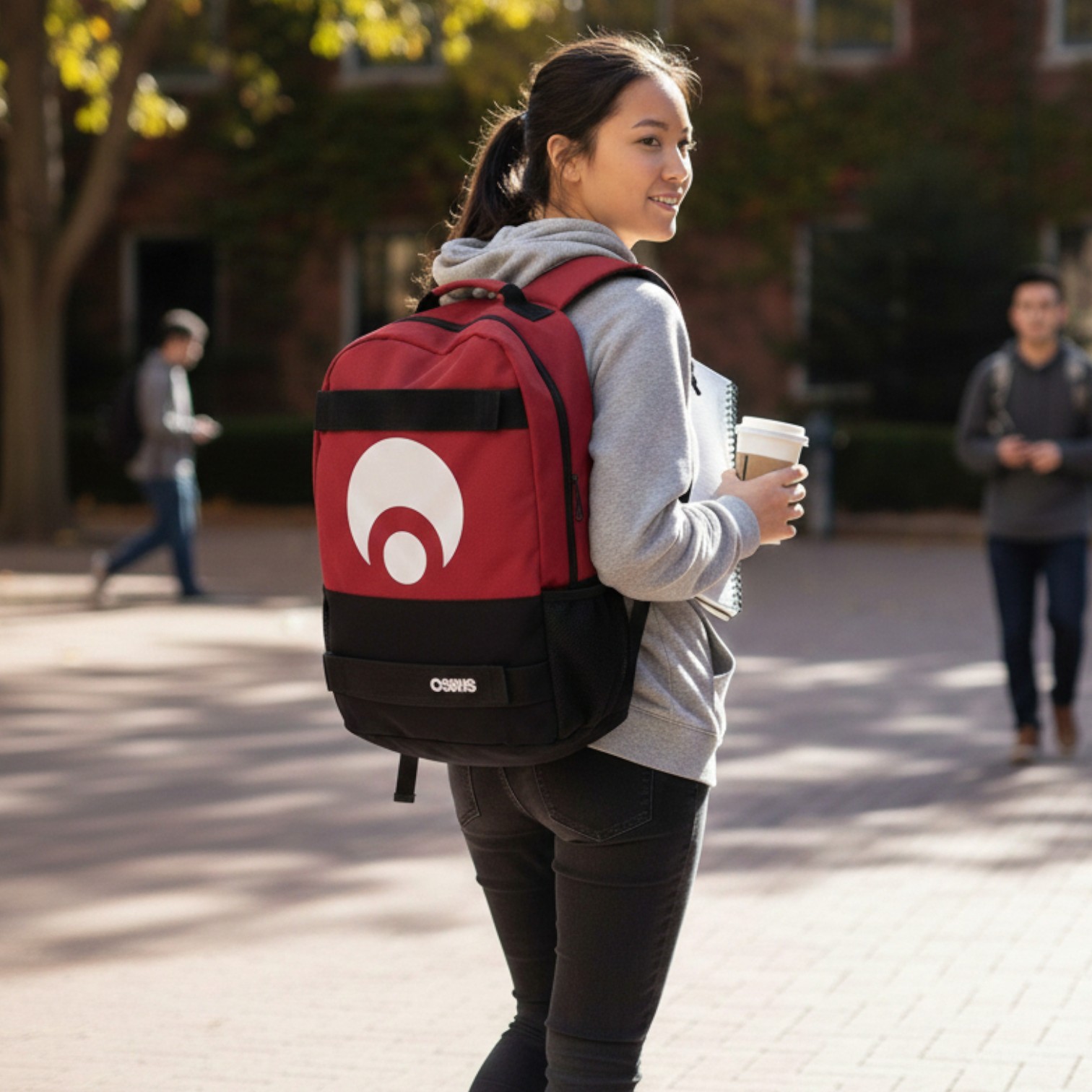 Mochila Osiris Escolar Trabajo Unisex Rojo
