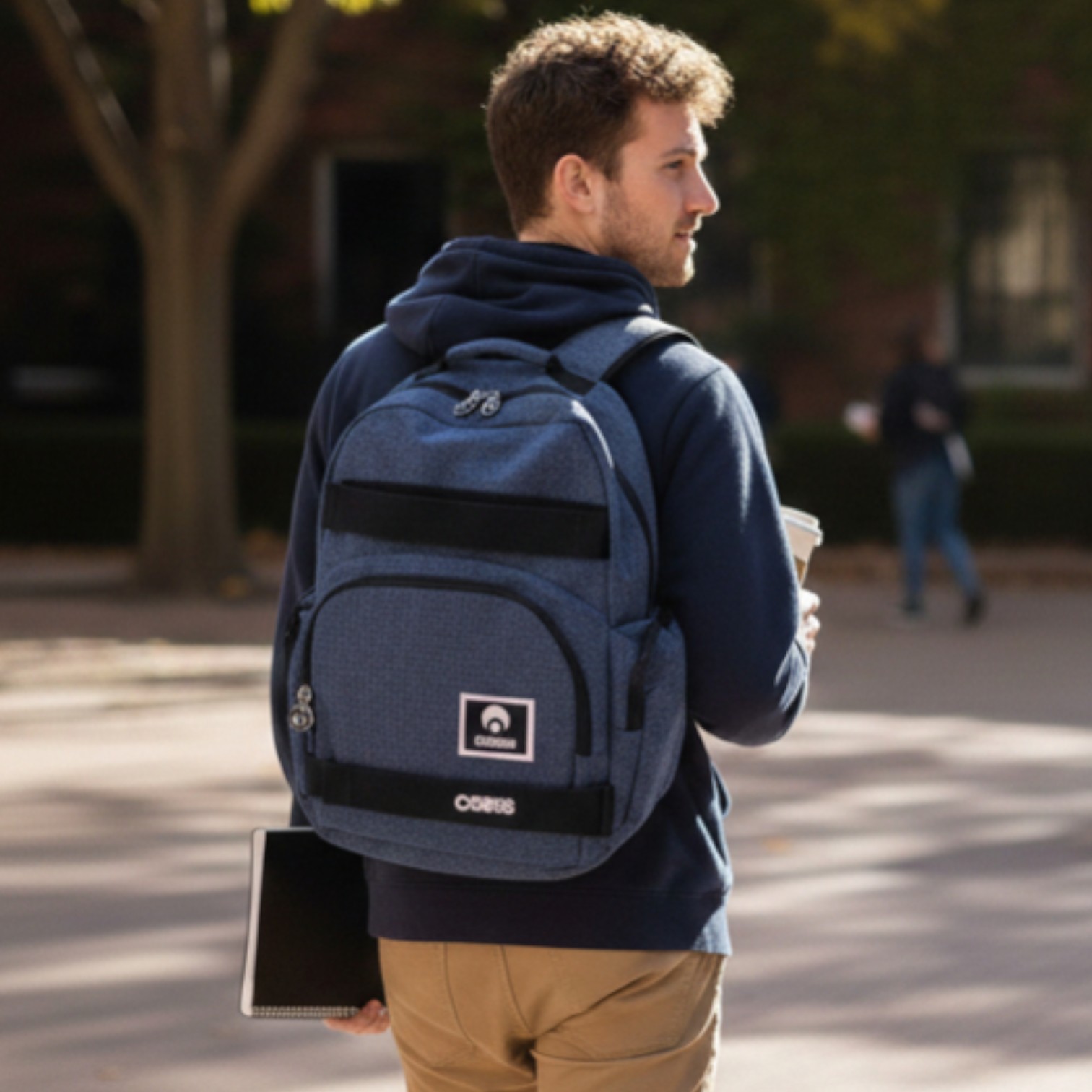 Mochila Osiris Escolar Trabajo Multi Bolsillos Unisex Azul