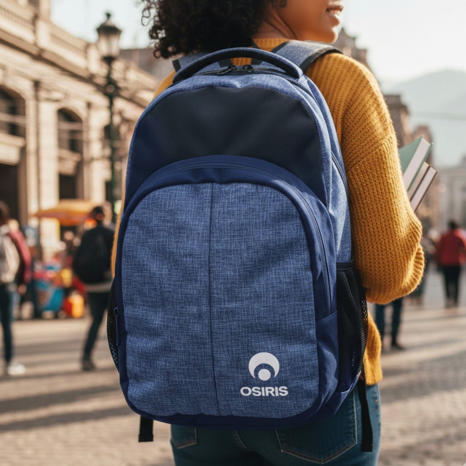 Mochila Osiris Escolar Trabajo Liviana Resistente Azul