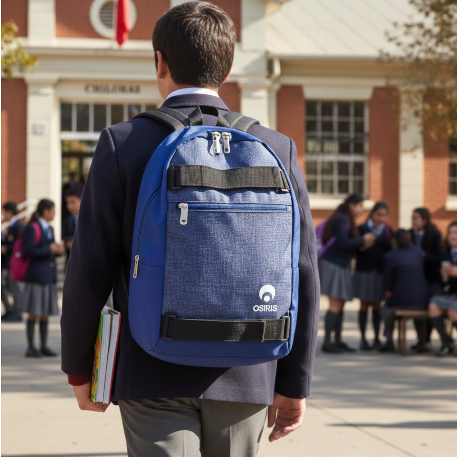 Mochila Osiris Escolar Trabajo Urbana Resistente Azul
