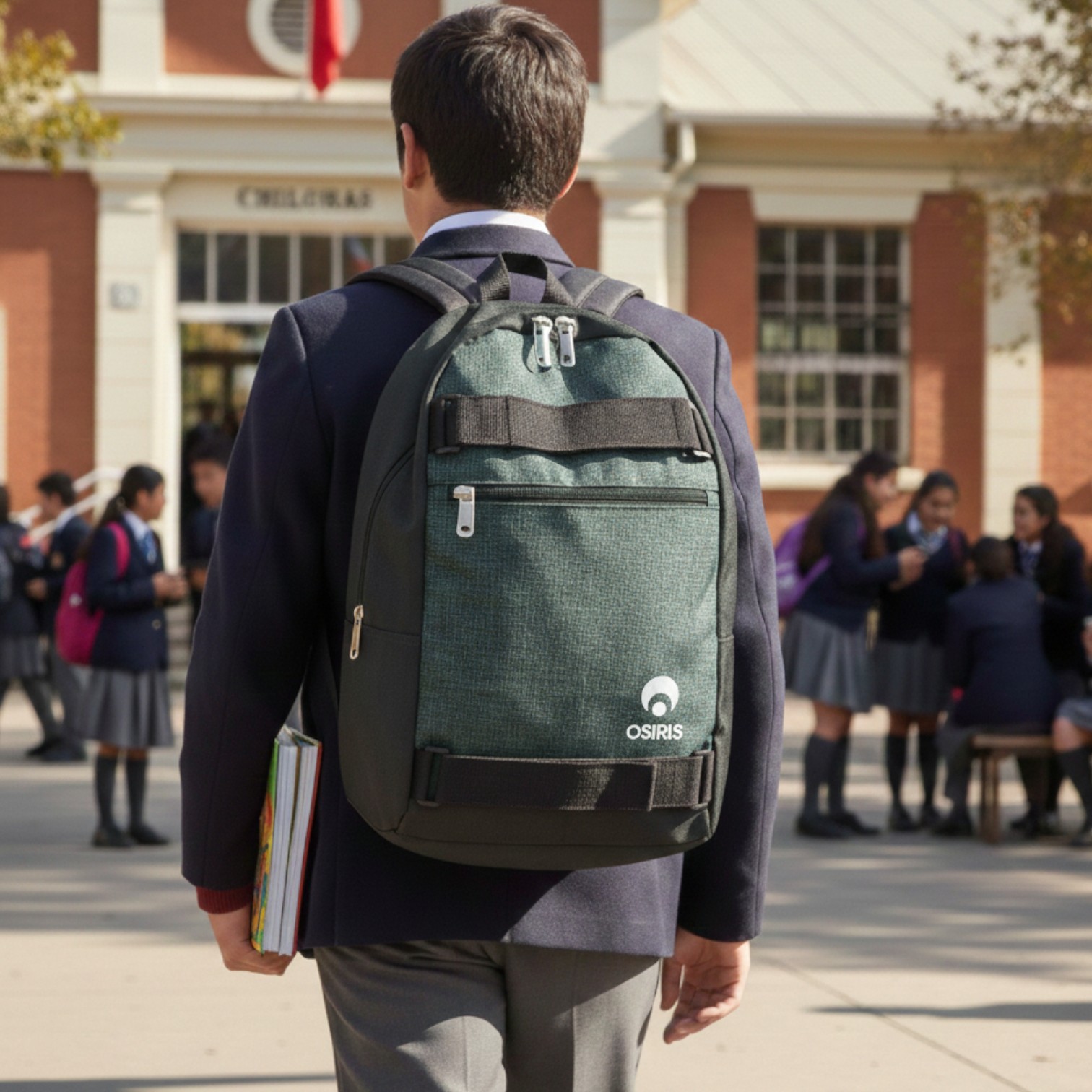Mochila Osiris Escolar Trabajo Urbana Resistente Verde