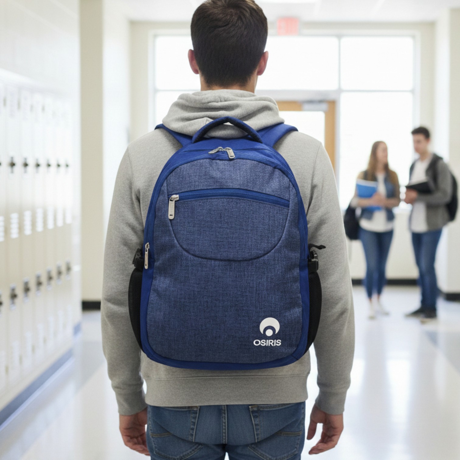 Mochila Osiris Escolar Trabajo Compacta Resistente Azul