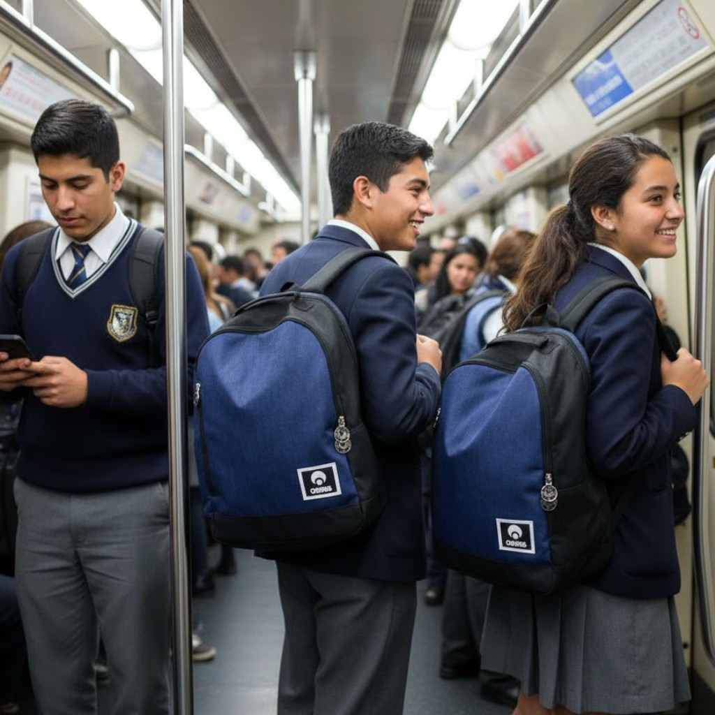 Mochila Osiris Escolar Trabajo Liviana Funcional Azul