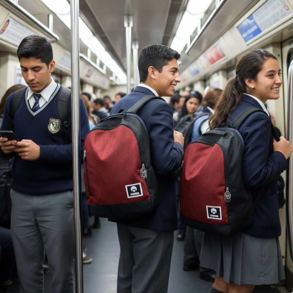 Mochila Osiris Escolar Trabajo Liviana Funcional Rojo