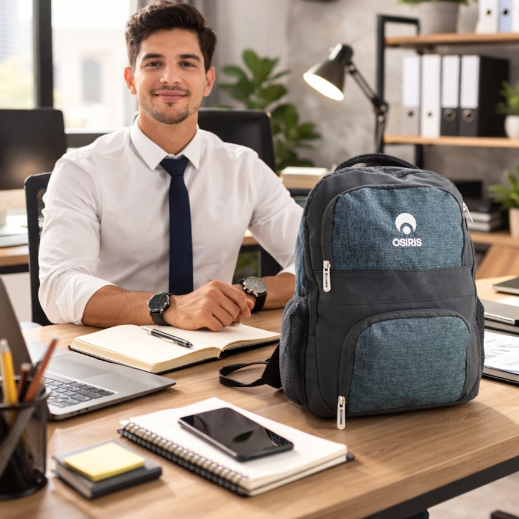 Mochila Osiris Escolar Trabajo Multi Bolsillos Verde