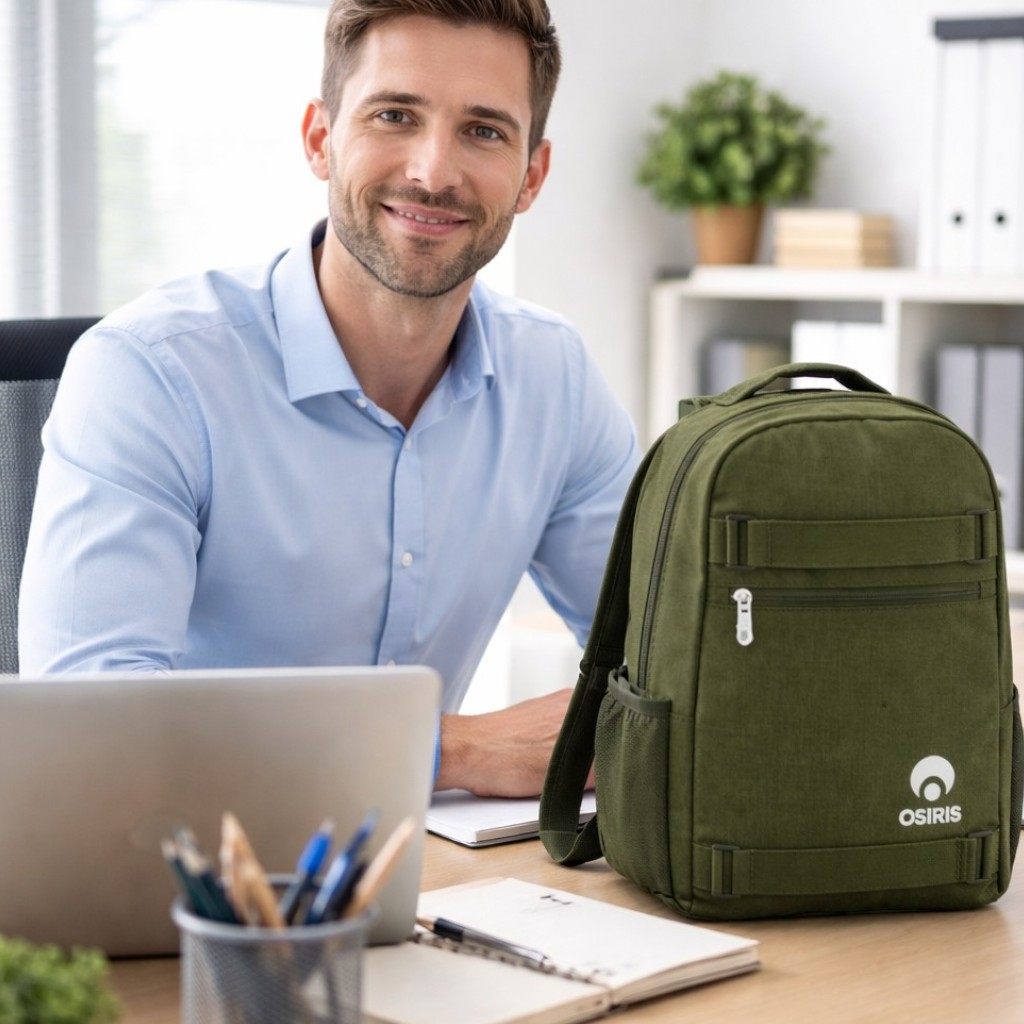 Mochila Osiris Escolar Trabajo Urbana Resistente Verde