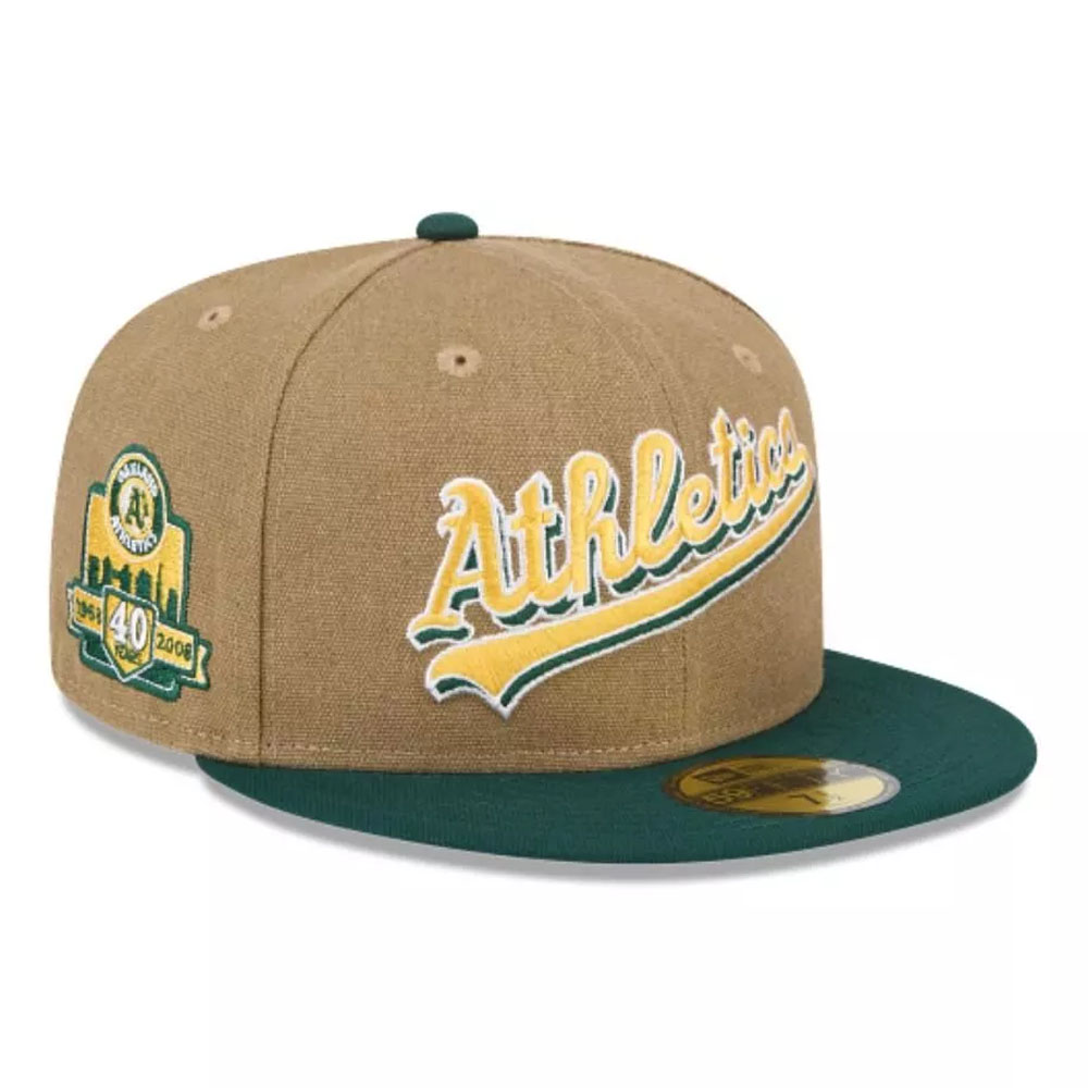 Gorro New Era 59fifty MLB Oakland Athletics Canvas Crown Cafe