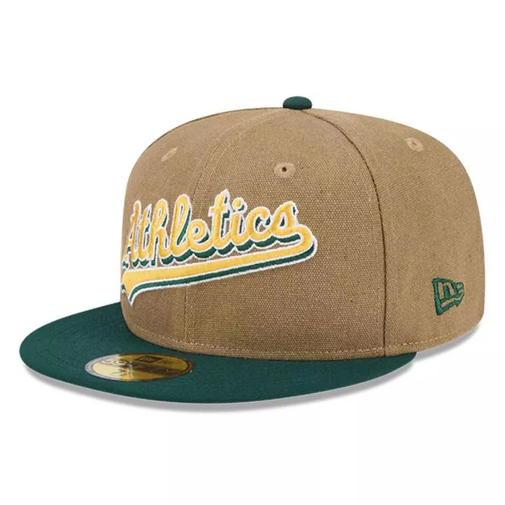 Gorro New Era 59fifty MLB Oakland Athletics Canvas Crown Cafe