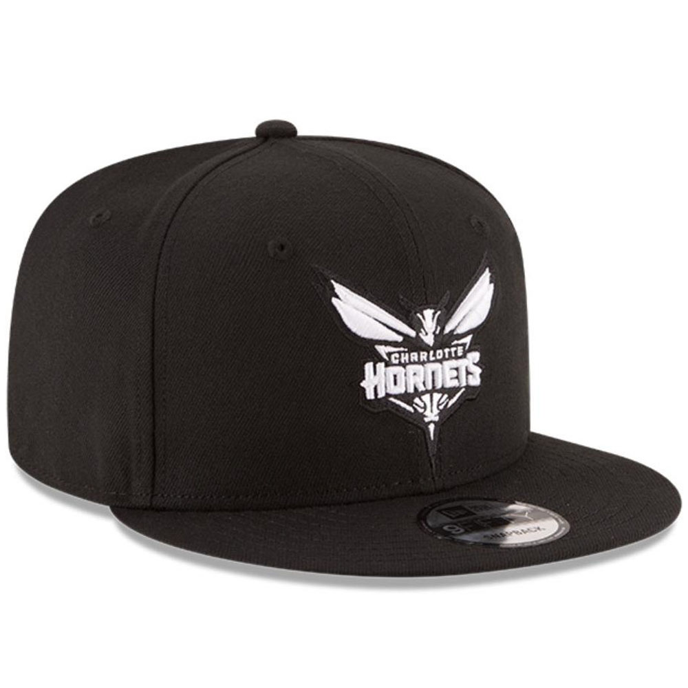 Gorra New Era 9FIFTY NBA Charlotte Hornets Black/White Dark Brown – Original