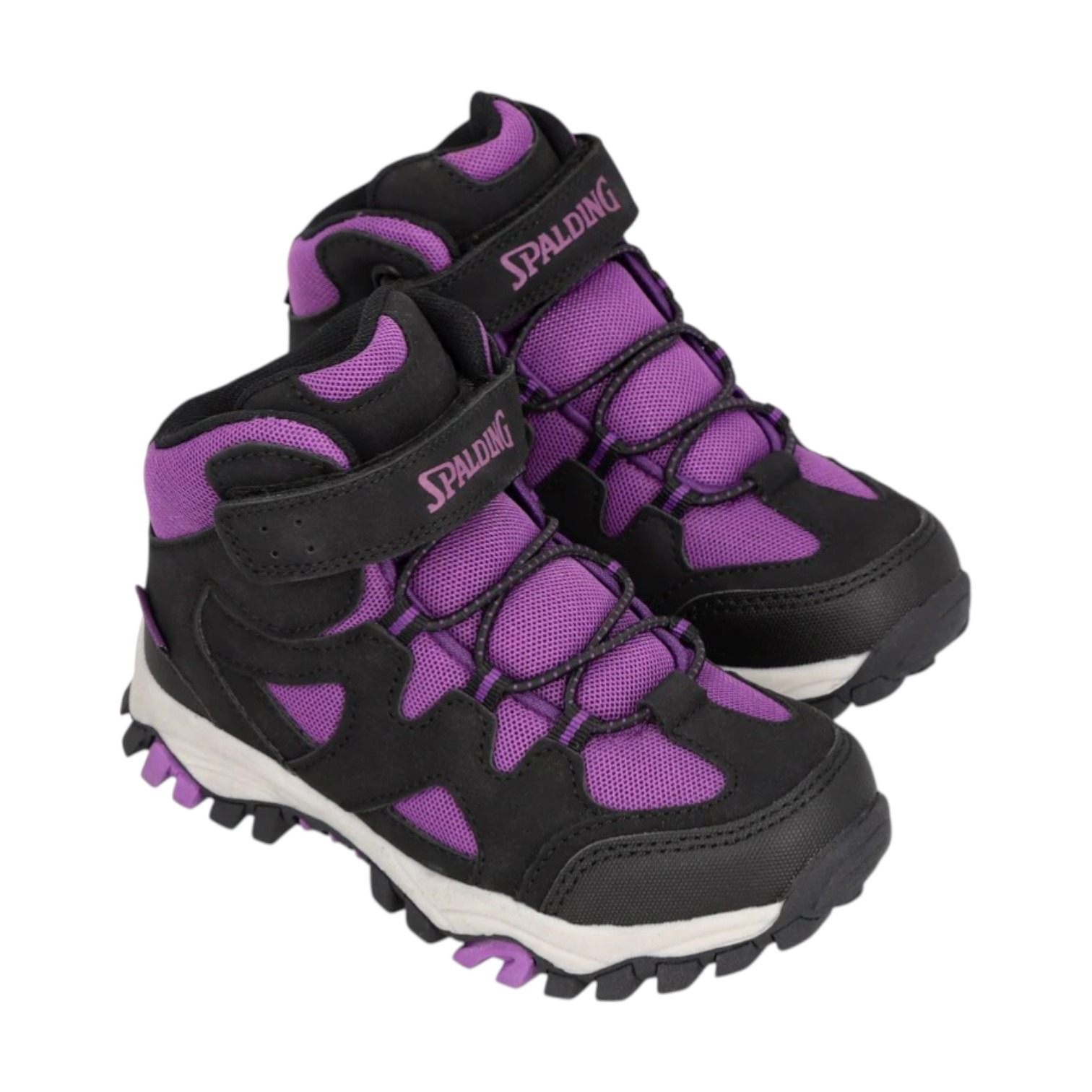 Zapatilla Outdoor Infantil Spalding Camp Negro Púrpura