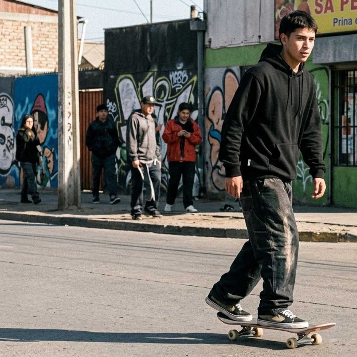 Polerón Hombre Spitfire Full Zip Negro Bighead