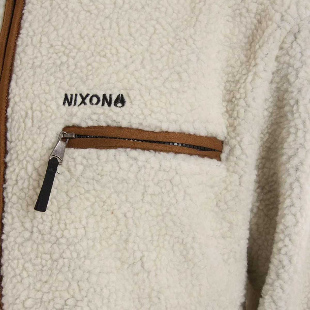 Polerón Hombre Nixon Sherpa Half Zip Beige Brown