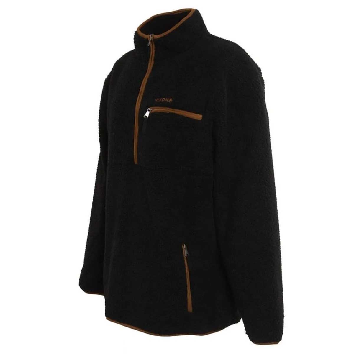 Polerón Hombre Nixon Sherpa Half Zip Negro Brown